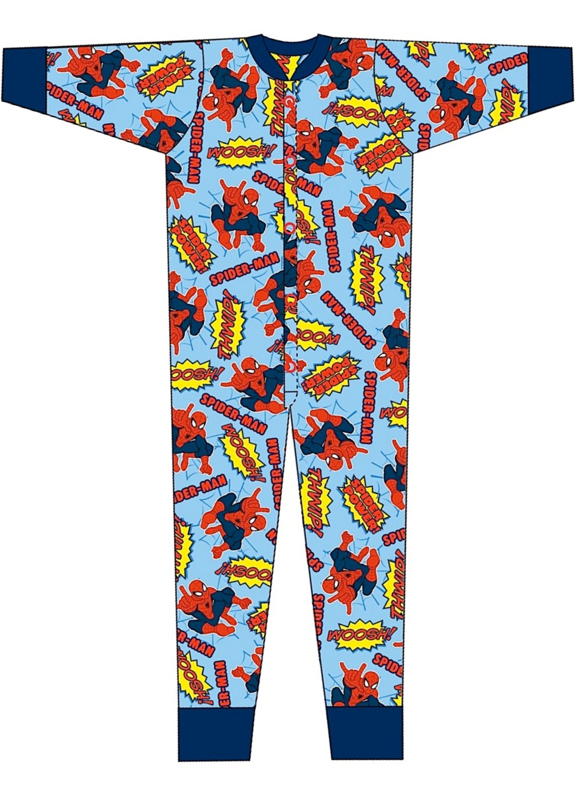 Kids Boys 100 Cotton Onesies Pyjamas Superhero Pj's Sleep Suit Size 410 Years eBay